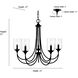 Waddingham 5 Light 27 inch Vintage Brass Chandelier Ceiling Light